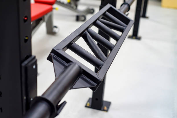 istock EZ barbell holder on a blurred gym background 886853426