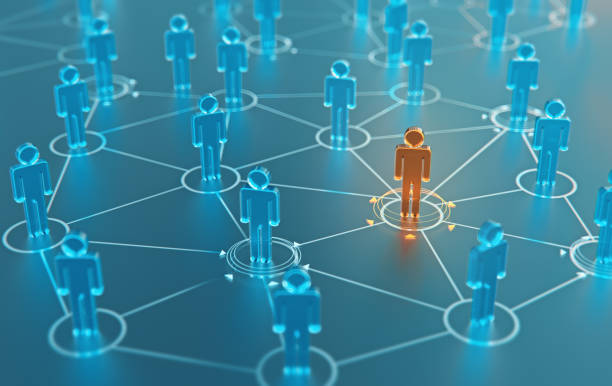 istock 3d render human social network and leadership as concept. 886857268