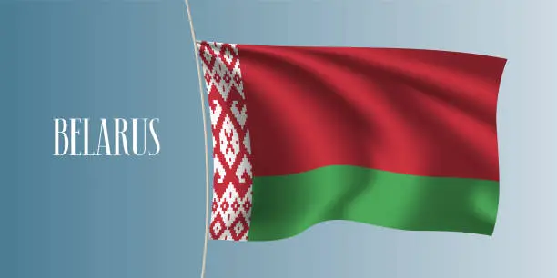 Vector illustration of Belarus waving flag vector illustration