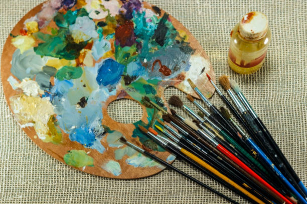 istock artist's palette with tassels close-up 886878220