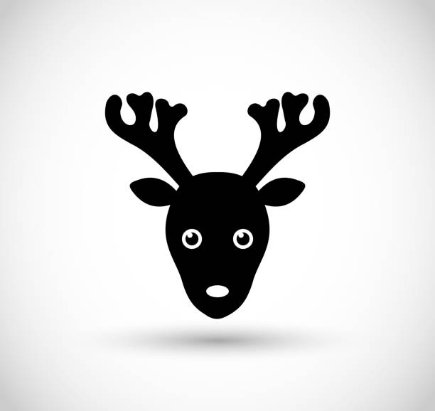 illustrations, cliparts, dessins animés et icônes de vecteur d’icône de rennes - moose animal head hunting humor