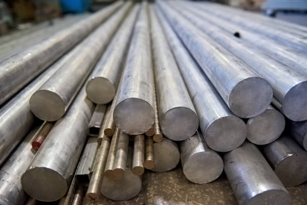 Pile of metal rods. Pile of metal rods. Stainless steel bars. raw food stock pictures, royalty-free photos & images