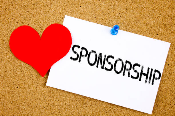 istock Conceptual hand writing text caption inspiration showing Sponsorship concept for Word Cloud Concept and Love written on sticky note, reminder cork background with copy space 886894628