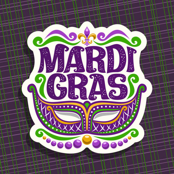 ilustrações de stock, clip art, desenhos animados e ícones de vector sign for mardi gras - mardi gras illustrations