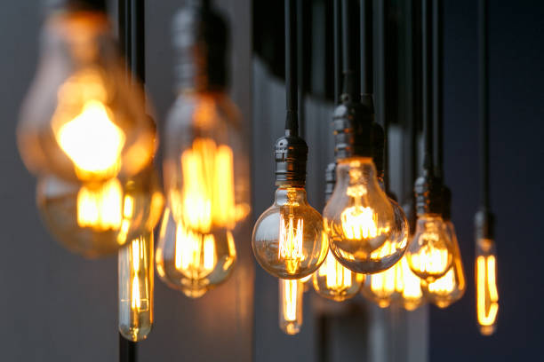 istock Vintage tungsten filament multiple lamps 886907836
