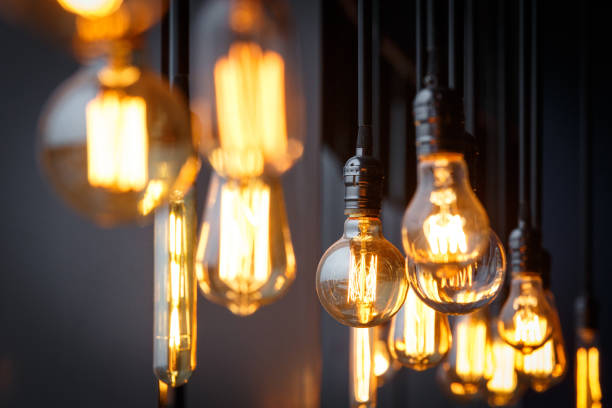 istock Vintage tungsten filament multiple lamps 886907884