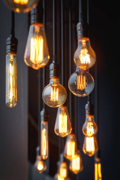 istock Vintage tungsten filament multiple lamps 886907892
