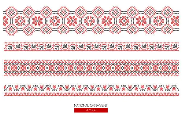 Vector illustration of national ornament background