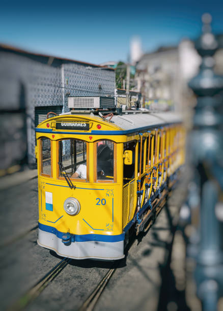 istock Antique cable car driving through Rio de Janeiro Brazil 886916872
