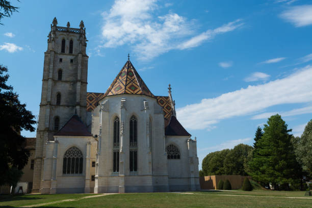 abbazia reale di brou a bourg-en-bresse, francia - bresse foto e immagini stock