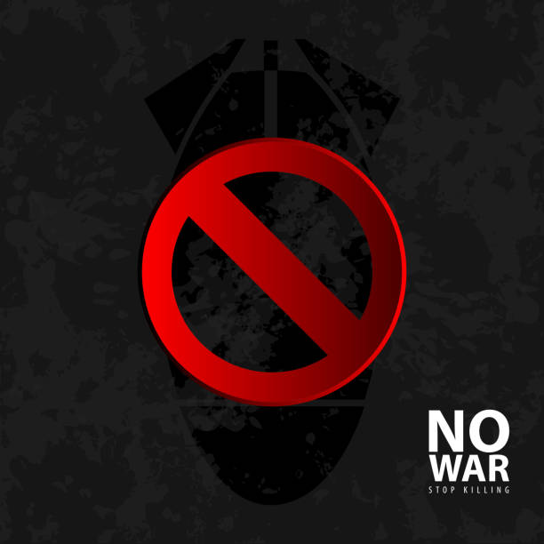 illustrazioni stock, clip art, cartoni animati e icone di tendenza di fermare la guerra - war globe symbols of peace weapon