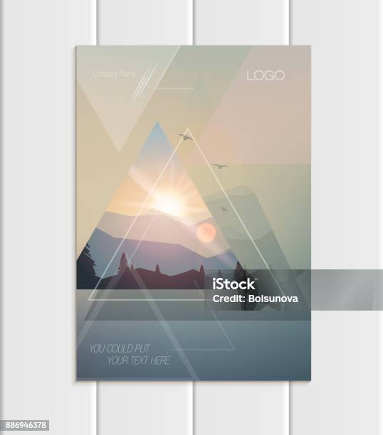 A5 Abstract Design Vector Brochure A5 Or A4 Format Abstract Uneven Colorful Shapes Design ...