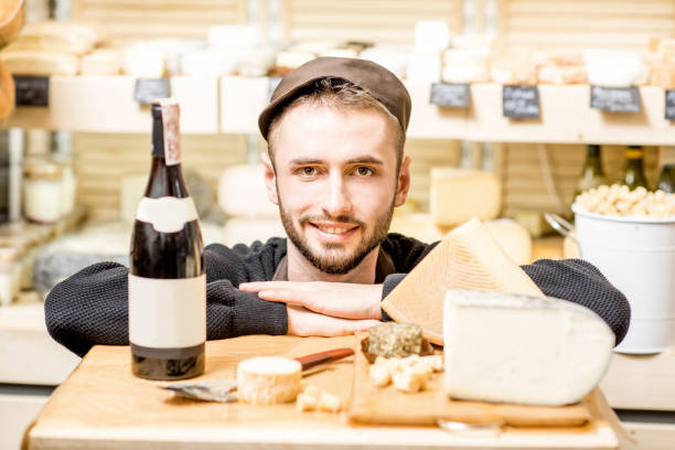 istock Cheese seller portrait 886950638