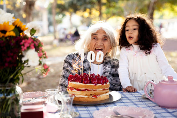 istock Senior woman birthday 886955646