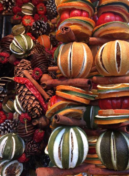 istock Dried fruits and cones as Christmas decorations 886968852