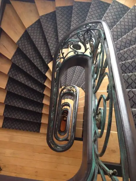 Photo of Art nouveau staircase metal wood