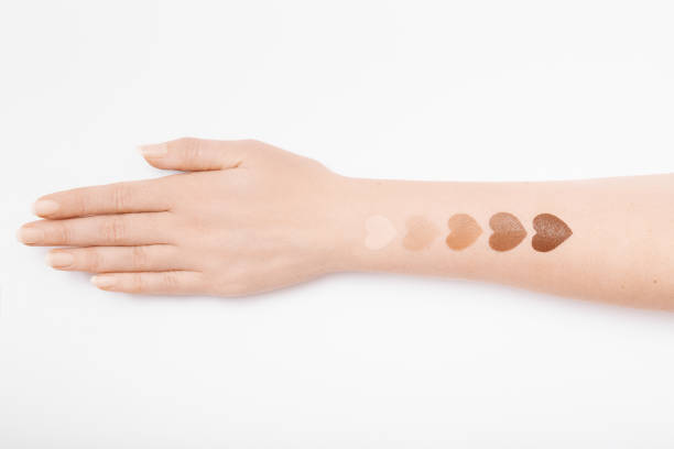 istock Foundation makeup swatches on female hand 886975730