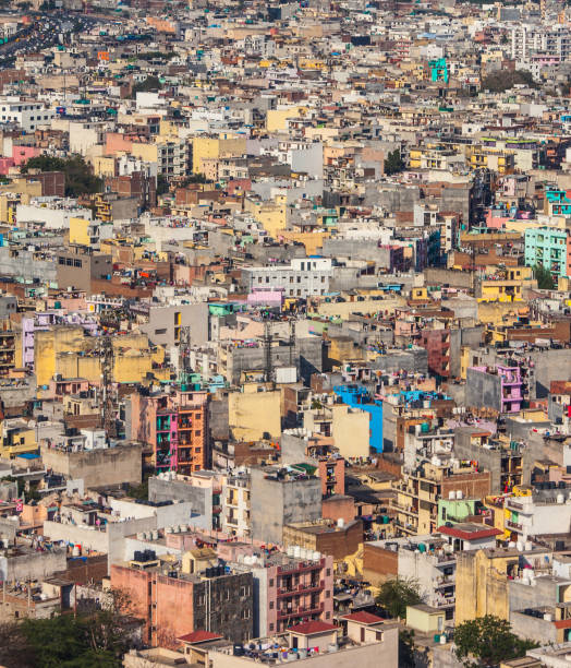 istock Many colored buildings, aerial view. 886983820