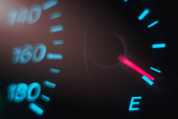 istock Out of gas. Empty fuel tank. 887031654