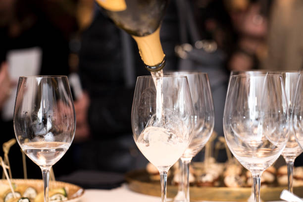 Pouring a champagne