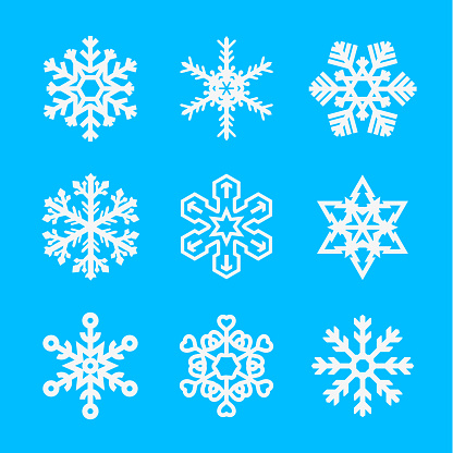Snowflaes Types Several Different Types Of Snowflakes Snowflakes Of Different Shapes On ...