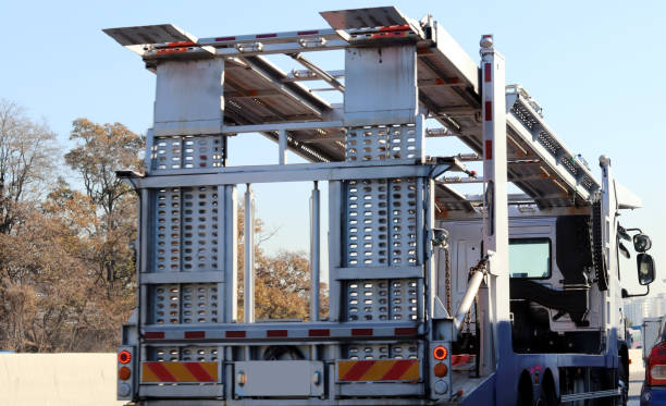 a massive truck equipped with a sturdy metal structure