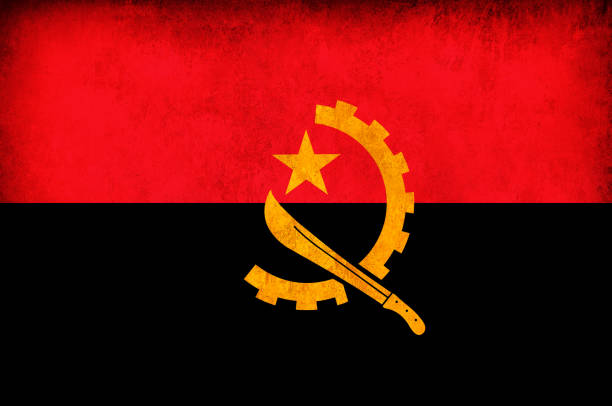 istock Angola Grunge Flag 887072724