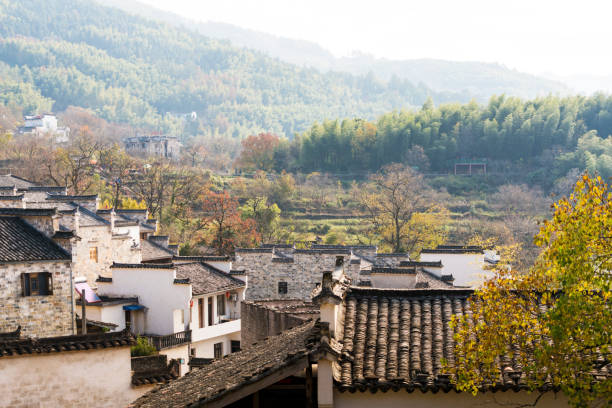 istock Chinese ancient villages in the autumn 887075290