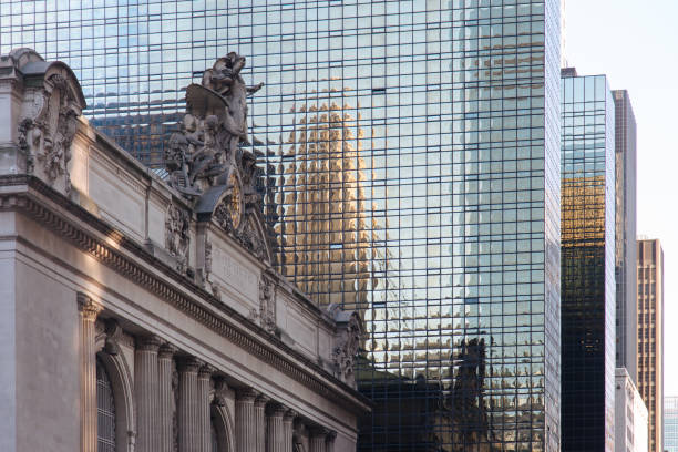 grand central terminal (gct), a principal estação ferroviária, 42nd street e park avenue, midtown manhattan, nova iorque, estados unidos - grand beaux arts - fotografias e filmes do acervo