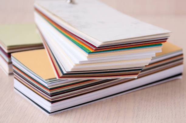 istock Set of designer paper on the table 887103554