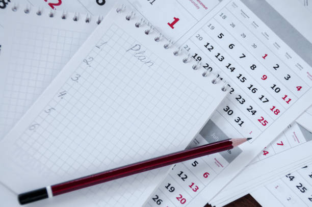 istock In the notebook is written a pencil plan 887105944