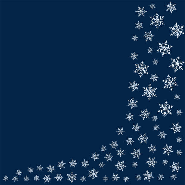 istock frame of snowflakes. Christmas background. To design posters, postcards, greeting, invitation for the new year. 887133116