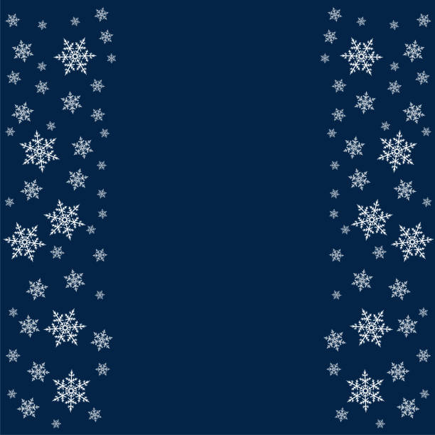 istock frame of snowflakes. Christmas background. To design posters, postcards, greeting, invitation for the new year. 887133122