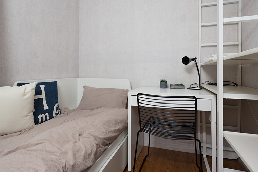 interior of simple modern dormitory