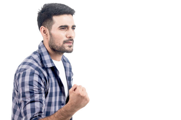 istock Portrait of handsome man smiling with copy space isolated on white background 887138848