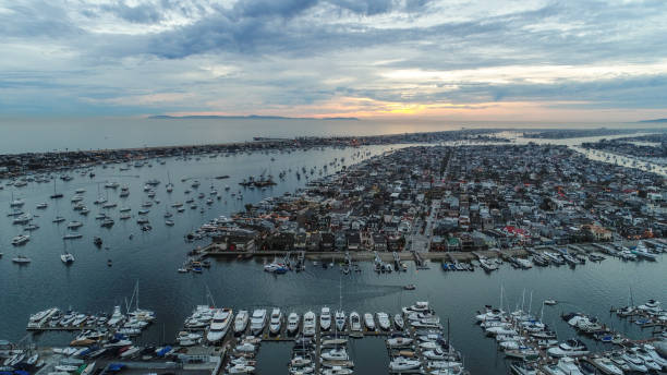 istock Night in Newport Beach, California 887159100