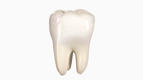 computer generated tooth on white background