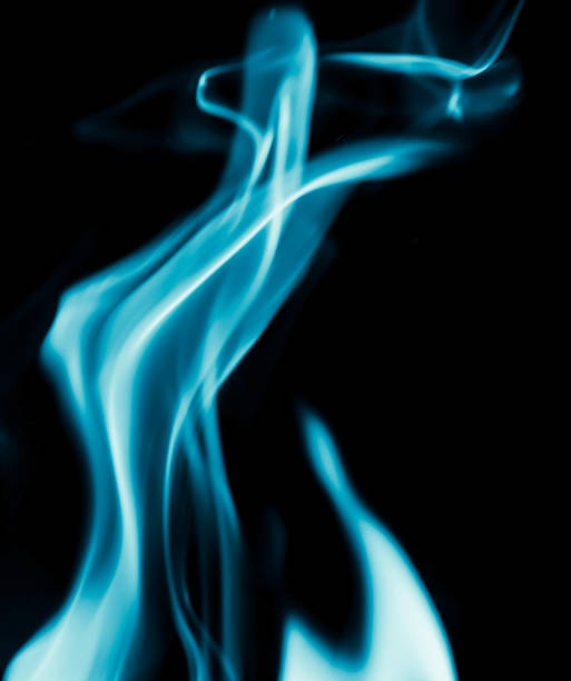 istock abstract background of blue flame fire on black background 887183062
