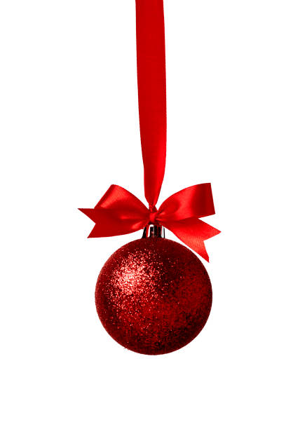 istock Christmas decoration with bows on white background 887188640