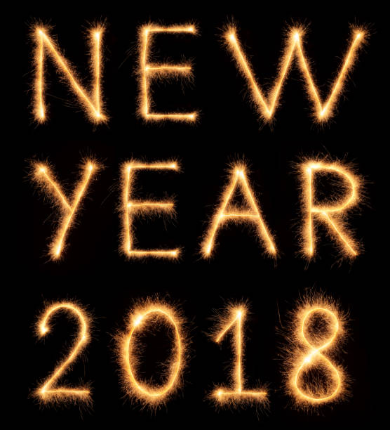 istock NEW YEAR 2018 lettering drawn with bengali sparkles 887206590