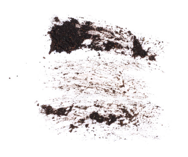istock drops of mud sprayed isolated on white background, with clipping path 887216906