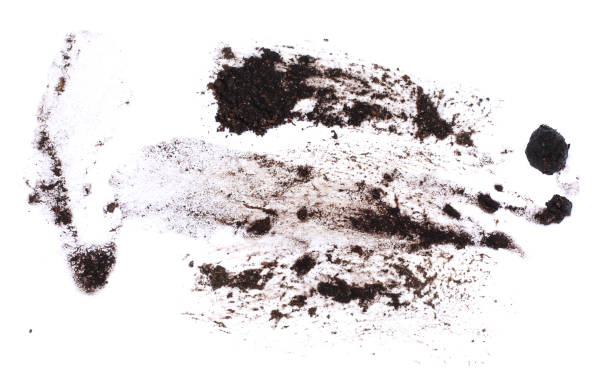 istock drops of mud sprayed isolated on white background, with clipping path 887216950