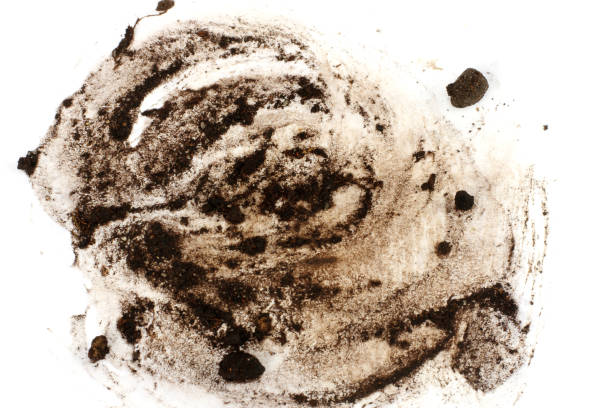 istock drops of mud sprayed isolated on white background, with clipping path 887216984