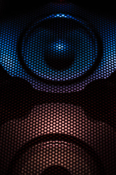 istock Abstract background. Speaker grill and subwoofer. 887227756