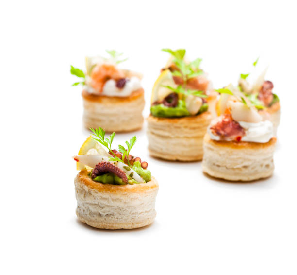 istock Vol-au-vents  puff pastry cases filled with salted squid and octopus 887236308