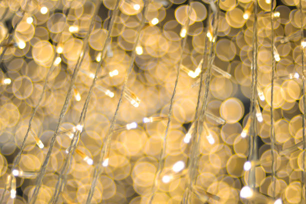 istock LED light on Christmas tree with bokeh blur for Christmas and new year day 887246088