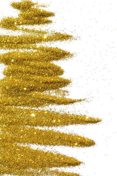 istock Textured background with golden glitter sparkle on white 887250136