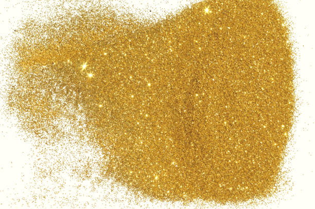 istock Textured background with golden glitter sparkle on white 887250420