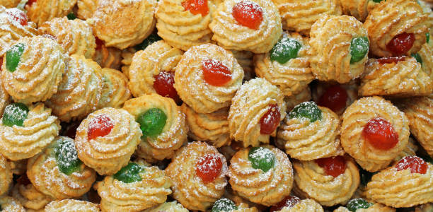 istock tasty pastries with fruit on top and sweet almond paste 887250528