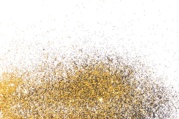 istock Textured background with golden and black glitter 887250540